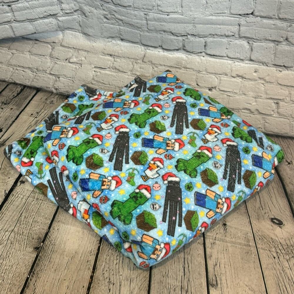 Feral Kids Minecraft Christmas Fleece Blanket
